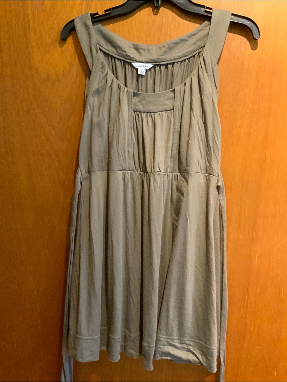 Calvin Klein Olive-Tone Sleeveless baby doll top